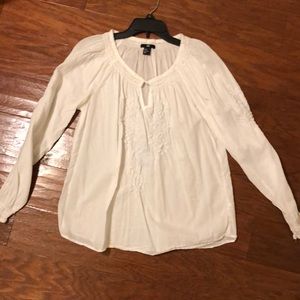 H&M embroidered boho blouse